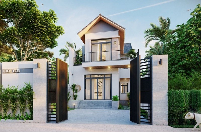 mẫu nhà ống 2 tầng 6x18m