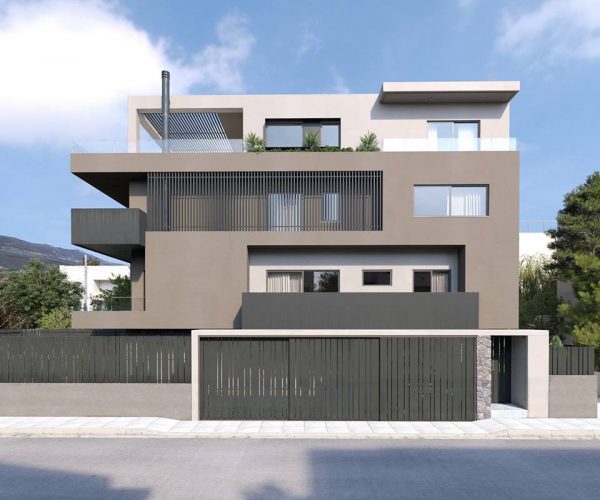 biệt thự hiện đại 4 tầng với hình khối độc đáo